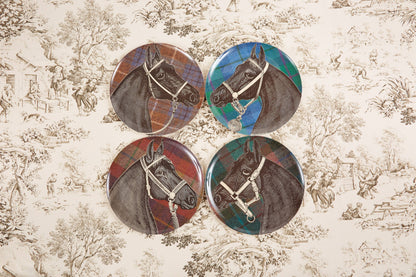 EQUUS TWEED DINNER PLATES SET/4