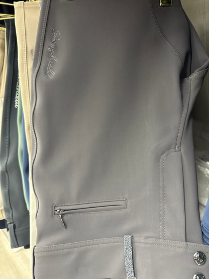 Samshield Ladies Chloe CRYSTAL Mid Rise Breech - Swarovski Crystal - Lilac, Magnet Grey, Celestial Blue, Dark Forest, Green Bay , Pistaccio, Black