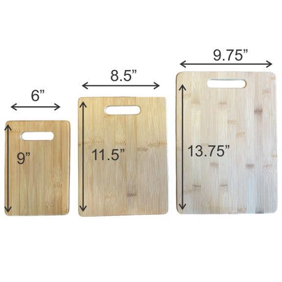 Horse design Bamboo Cutting Board, 3 available sizes: 8.5"x11"