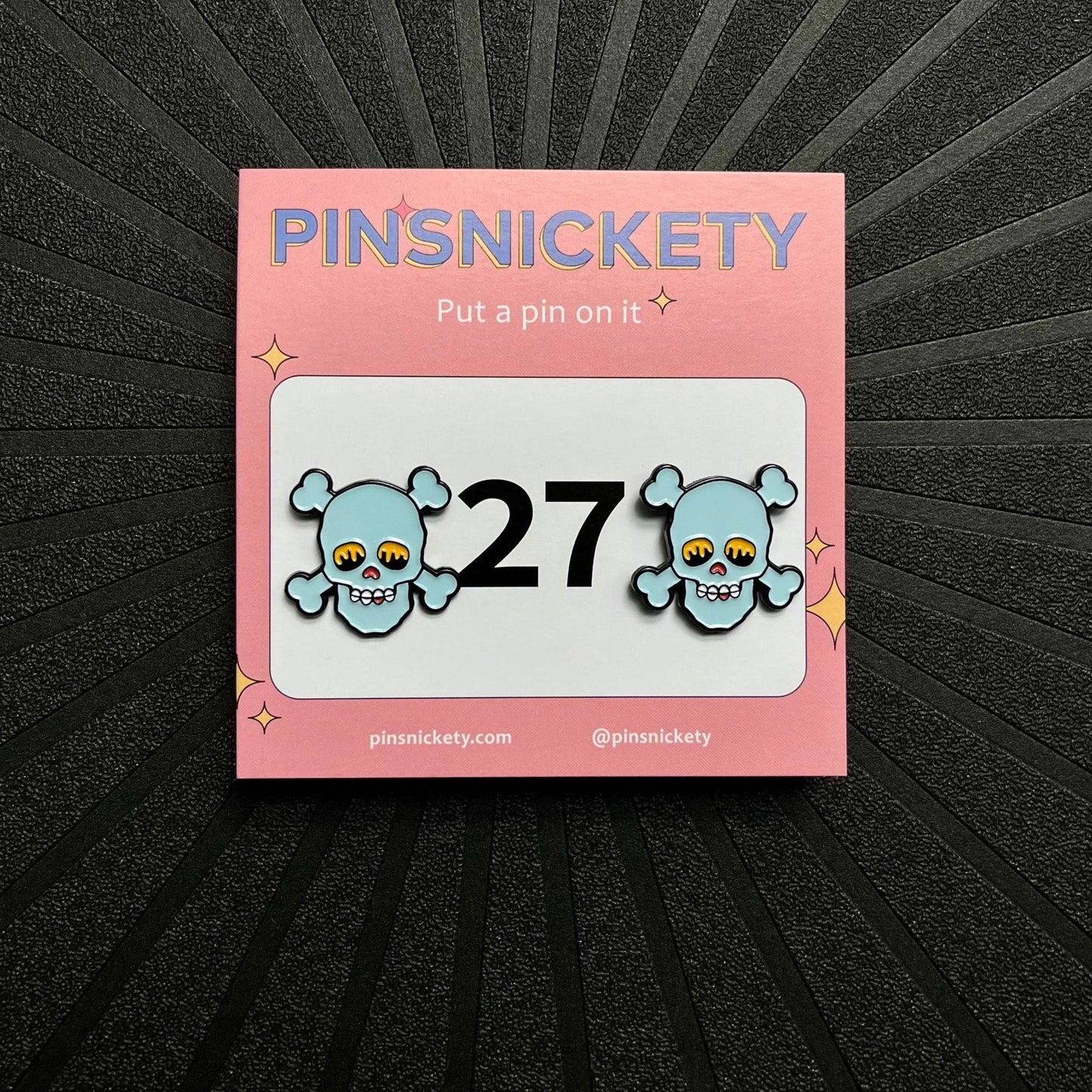 Skull Saddle Pad Pins: Blue