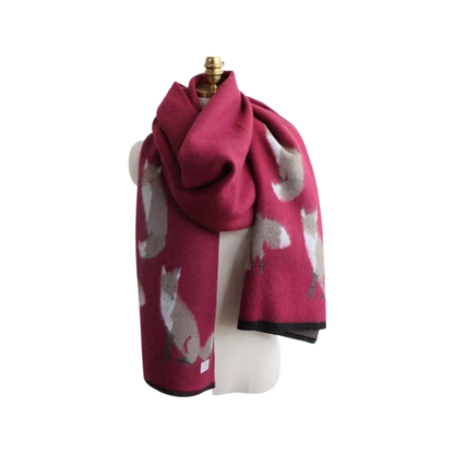 Tallyho Mr Fox Soft Winter Scarf Shawl: Mint/Tan
