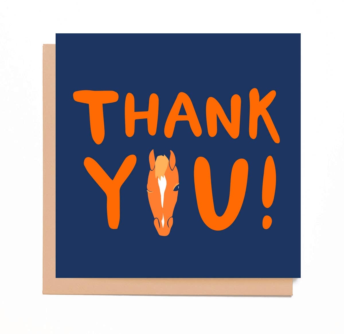 Thank You Horse Head Card