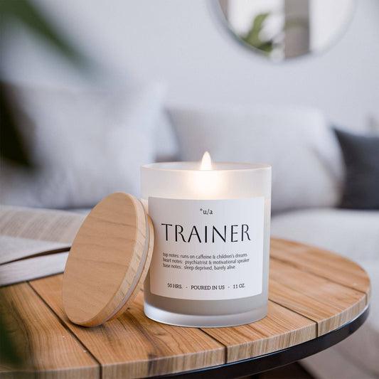 Frosted Glass Candle, 11oz - Trainer: Sea Minerals / 11oz