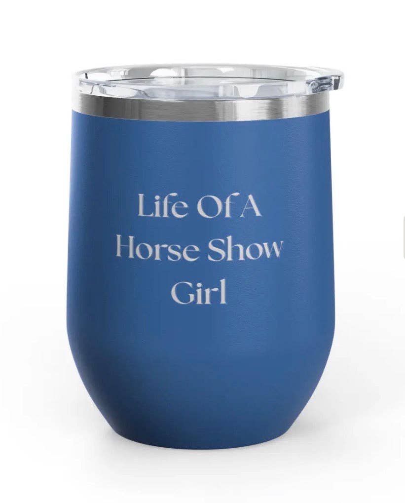 Wine Tumblers, 12 oz. - Horse Show Girl