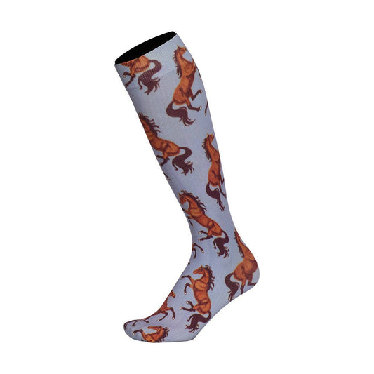 AWST Int'l Lila Bay Horses Socks: Purple