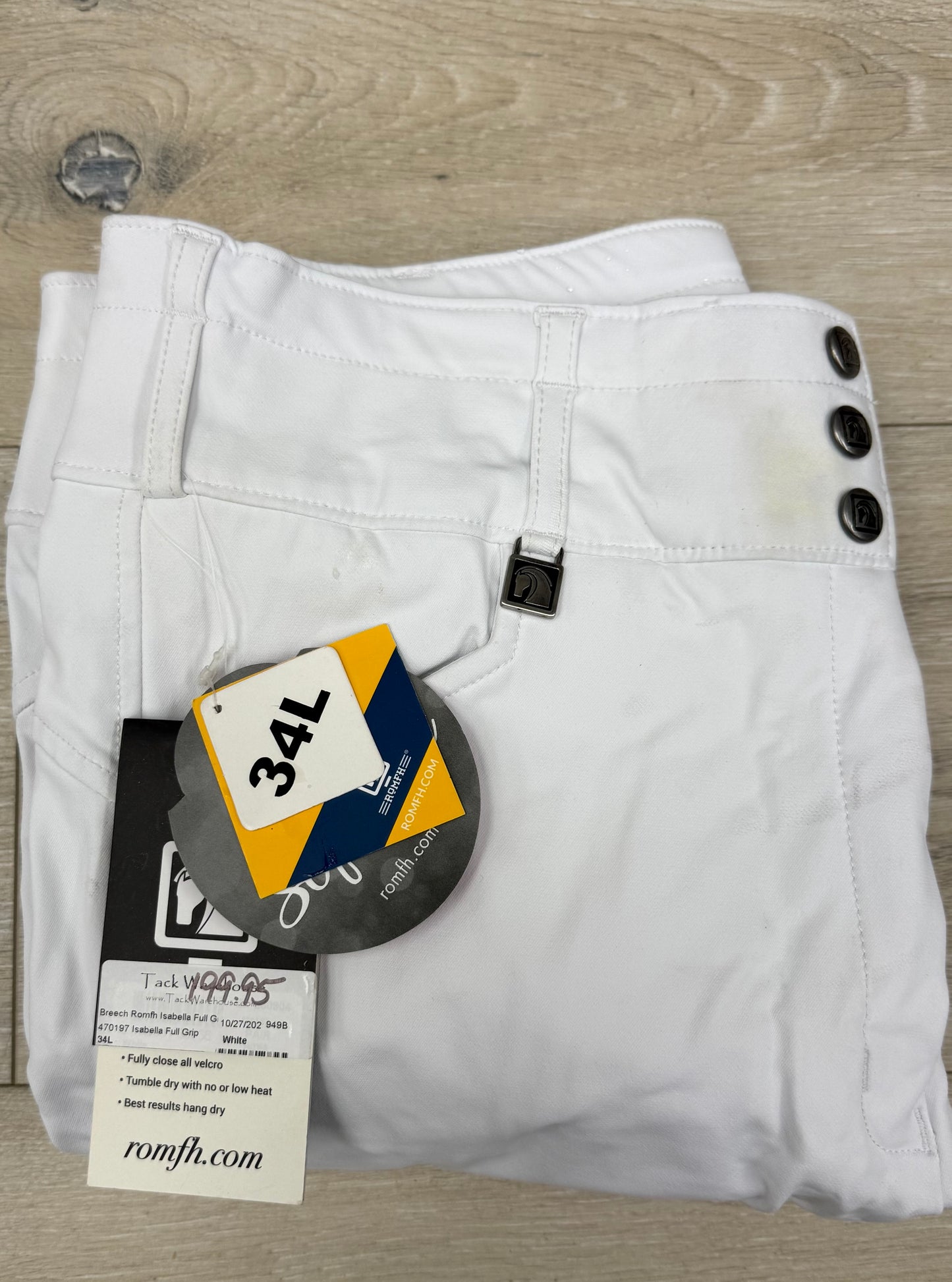CLOSEOUT NWT Romfh Full Seat Breeches High Rise Full Seat  Dressage