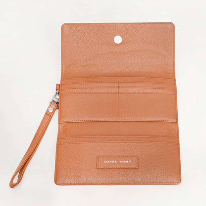 Loyal West Drover Wallet Brown: Brown Handtooled Leather And Calfskin / Single