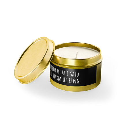 Tin Candles - Warm Up Ring: Gold / Vanilla Bean / 4oz