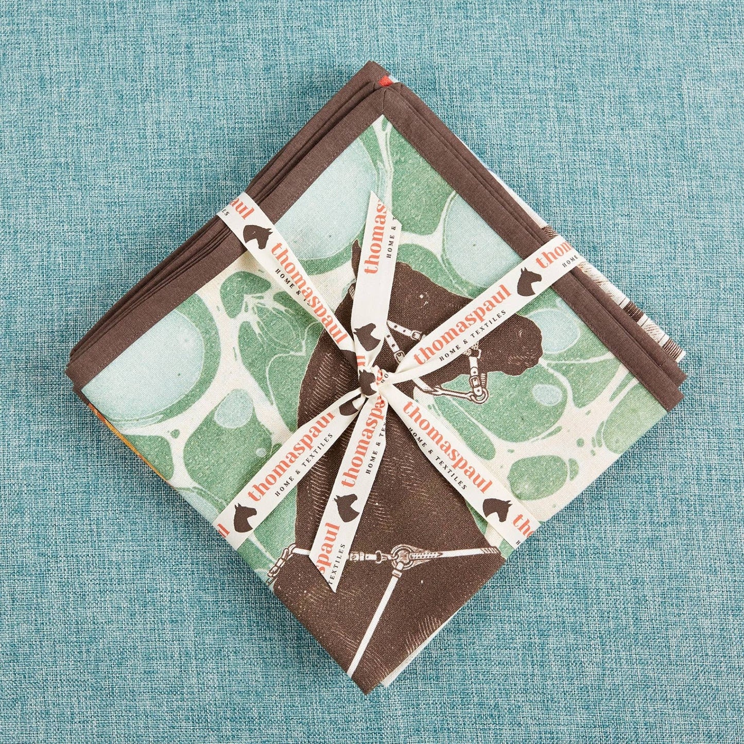 EQUUS MARBLE DINNER NAPKINS SET OF FOUR