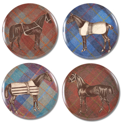 EQUUS TWEED SIDE PLATES SET/4