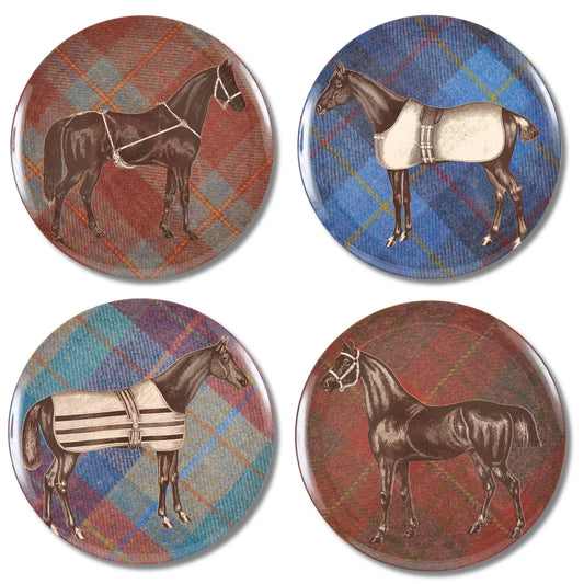 EQUUS TWEED SIDE PLATES SET/4