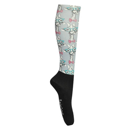 Equine Couture OTC Boot Socks: Cheeky Giraffe