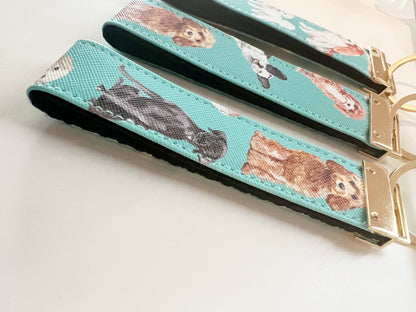 Dog gift bag, loaf, cute pouch | doodle, golden, frenchie: Flat Pouch