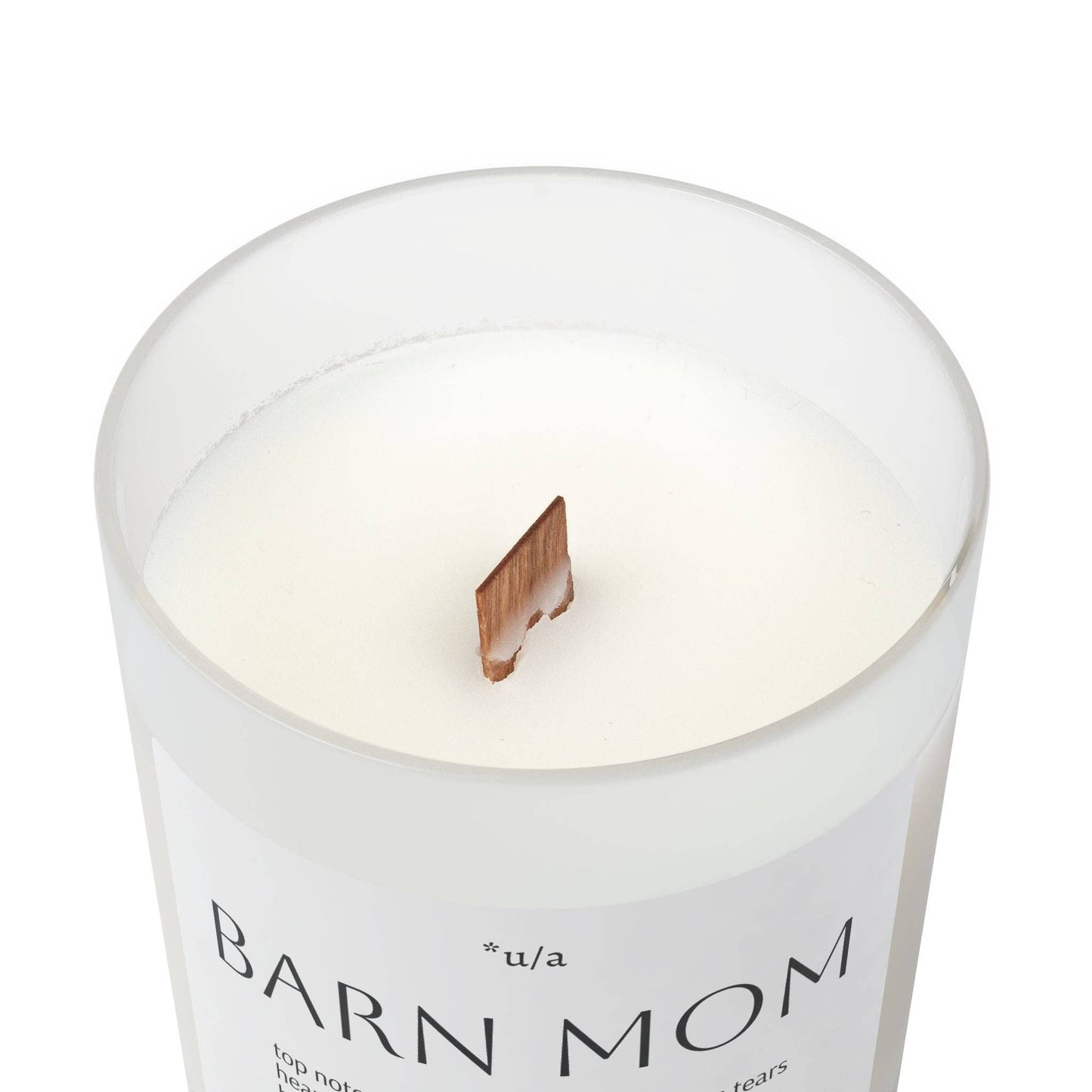 Frosted Glass Candle, 11oz - Barn Mom: Vanilla / 11oz