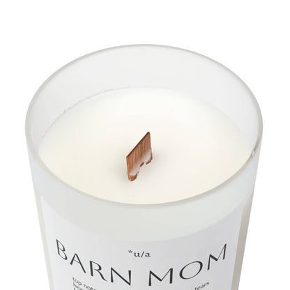 Frosted Glass Candle, 11oz - Barn Mom: Vanilla / 11oz