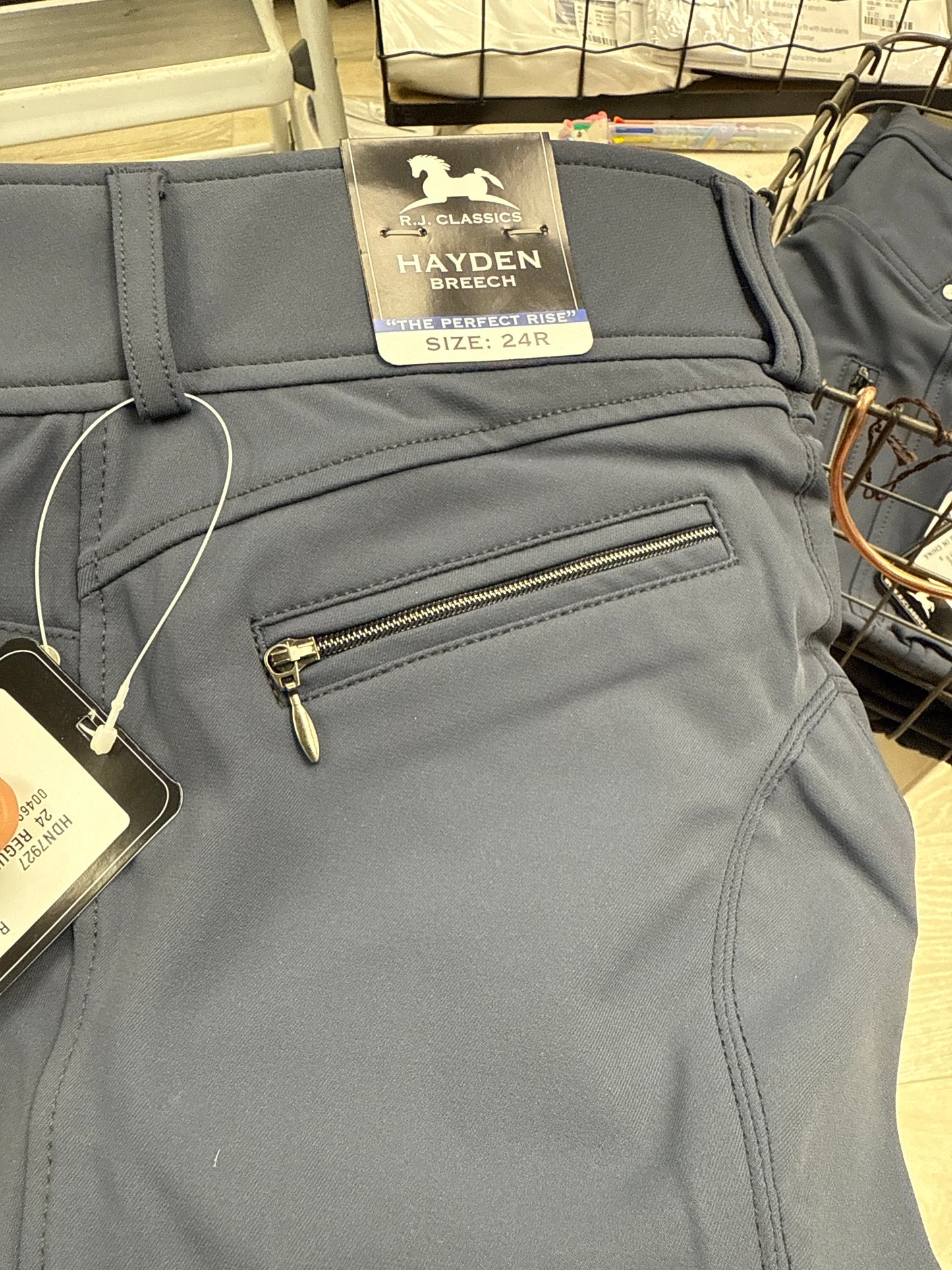 RJ Classic Hayden Silicone Knee Patch Ombré Blue Show Riding Breech