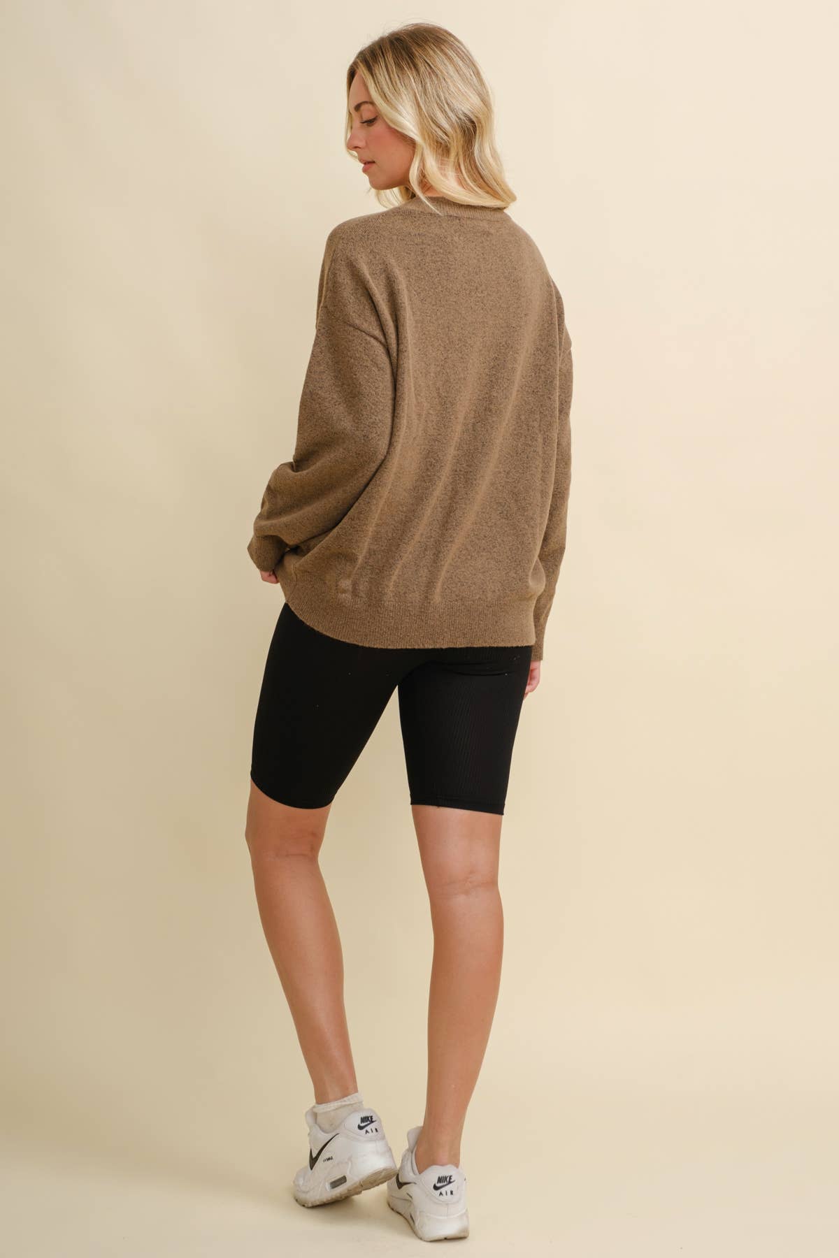 CSW13668 - HORSE SHOE PULLOVER SWEATER: Beige / S