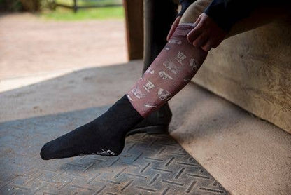 Equine Couture OTC Boot Socks: Coffee Lovers