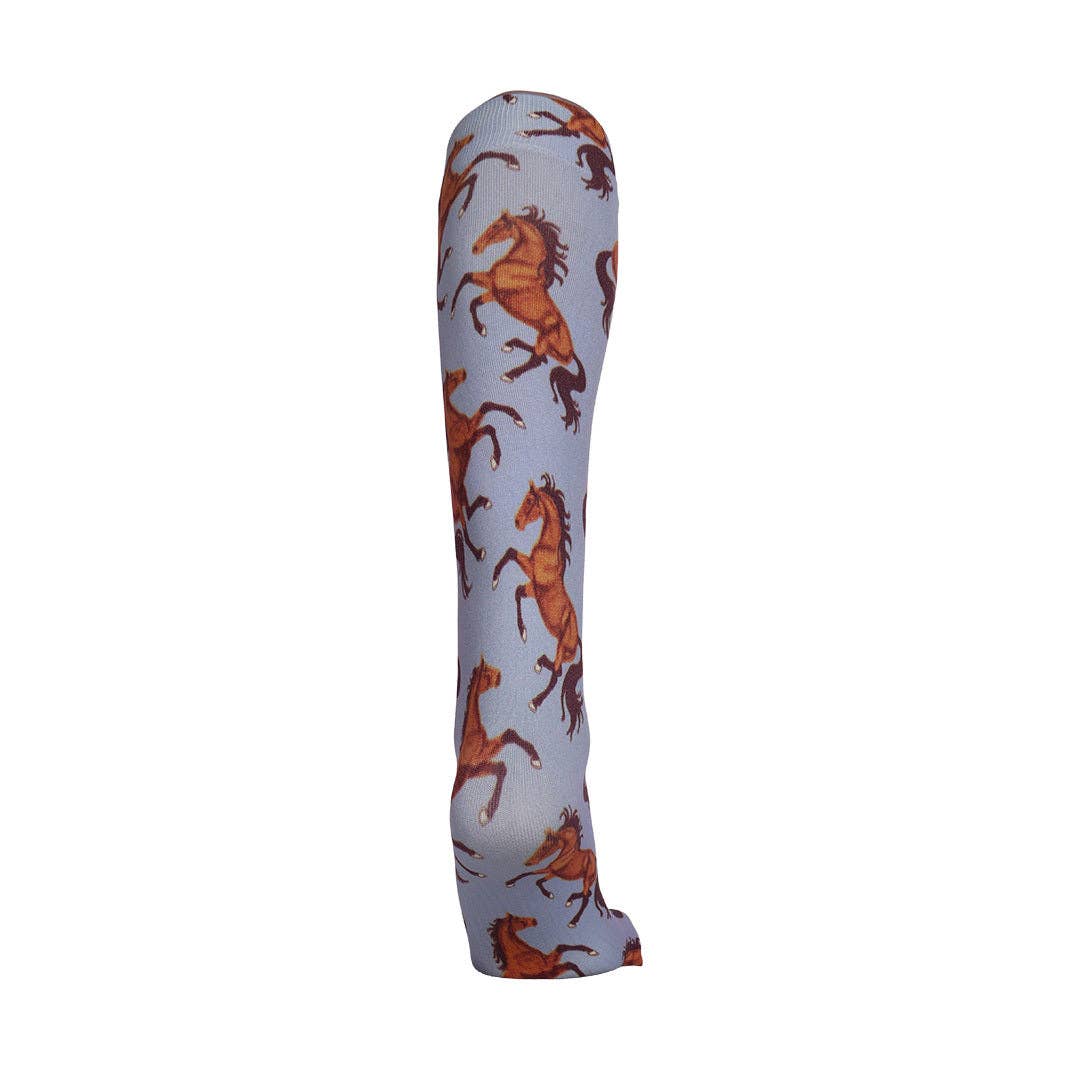 AWST Int'l Lila Bay Horses Socks: Purple