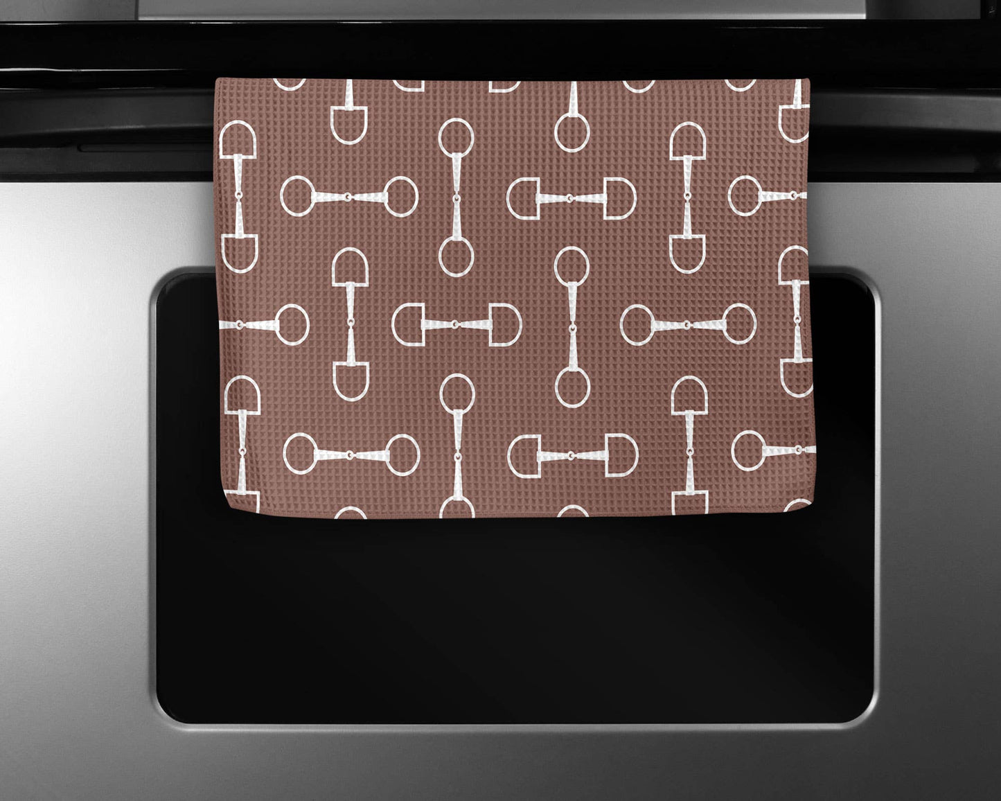 Horse Pony Equestrian Tack Kitchen Towel Waffle Gifts Farm: Transparent Cellophane Sleeve