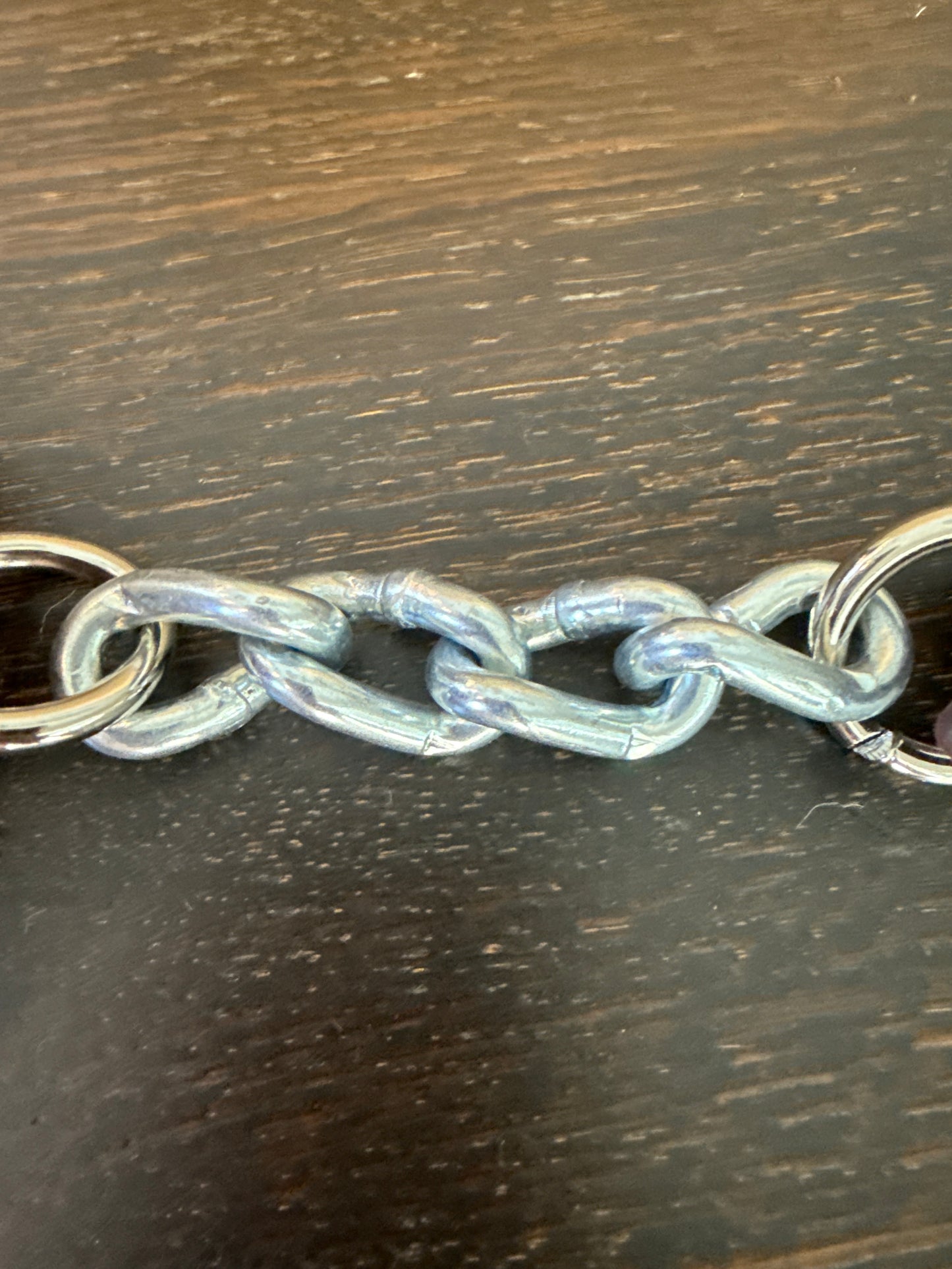 Curb Strap Leather Wide JE Chain