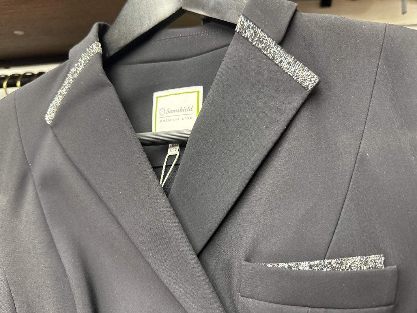 Samshield Ladies Shadbelly Premium Black Night Shade Swarovski Crystal  - Perfect Dressage p25