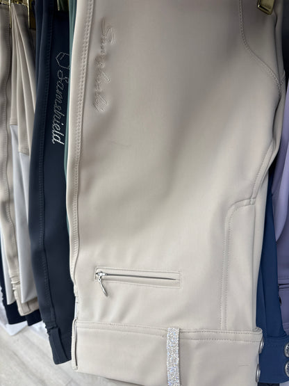 Samshield Ladies Chloe CRYSTAL Mid Rise Breech - Swarovski Crystal - Lilac, Magnet Grey, Celestial Blue, Dark Forest, Green Bay , Pistaccio, Black