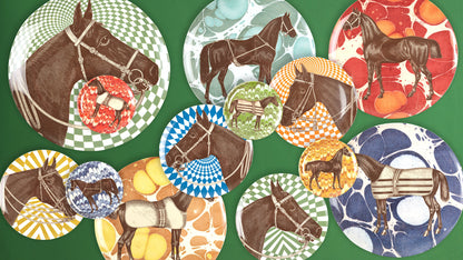 EQUUS DINNER PLATES SET OF FOUR