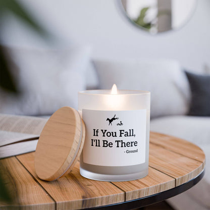 Frosted Glass Candle, 11oz - If You Fall: Sea Minerals / 11oz