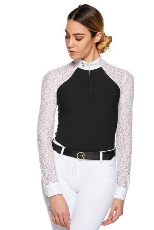 Ego 7 Show Shirt Florentine Long Sleeve in Black