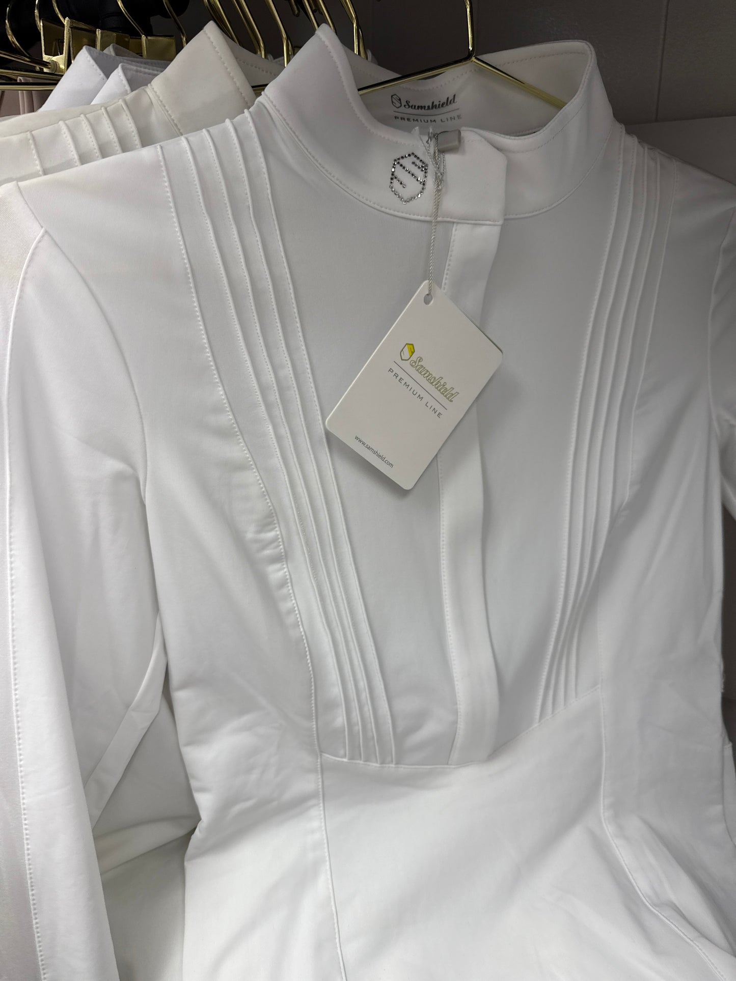 Samshield Ladies Show Shirt Hunter Friendly White Front - Long Sleeve - Georgoria Sophia Gregoria Sixtine - Black, White, Burgandy, Pistaccio , Agave, Kaki
