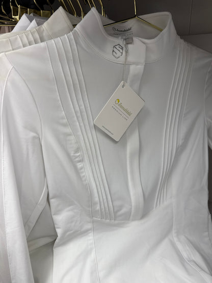 Samshield Ladies Show Shirt Hunter Friendly White Front - Long Sleeve - Georgoria Sophia Gregoria Sixtine - Black, White, Burgandy, Pistaccio , Agave, Kaki