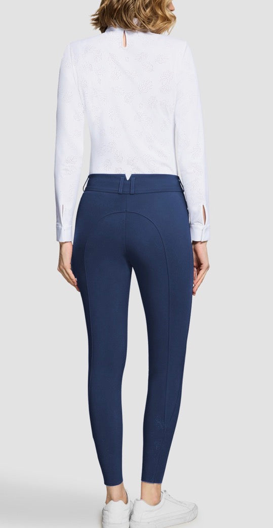 Samshield Ladies Breeches Delice  Crystal Ferna Knee Patch Breech  Sapphire Blue - SS26