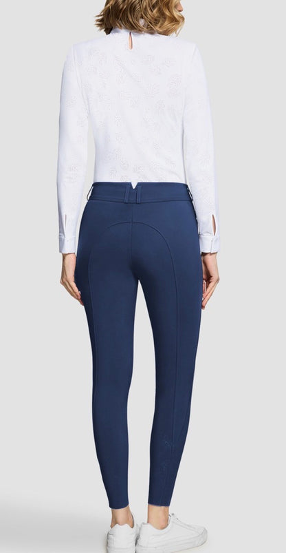 Samshield Ladies Breeches Delice  Crystal Ferna Knee Patch Breech  Sapphire Blue - SS26