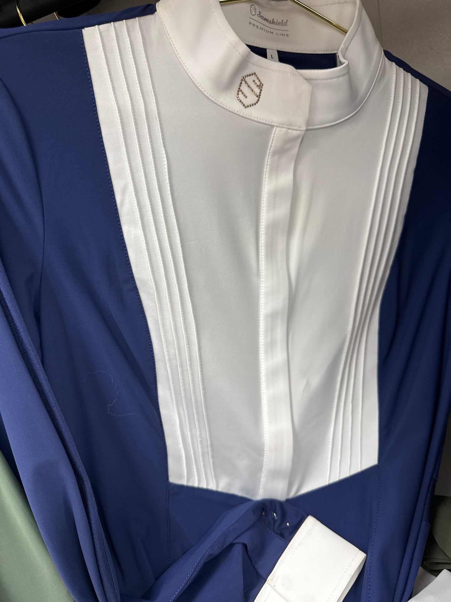 Samshield Ladies Show Shirt Hunter Friendly White Front - Long Sleeve - Georgoria Sophia Gregoria Sixtine - Black, White, Burgandy, Pistaccio , Agave, Kaki