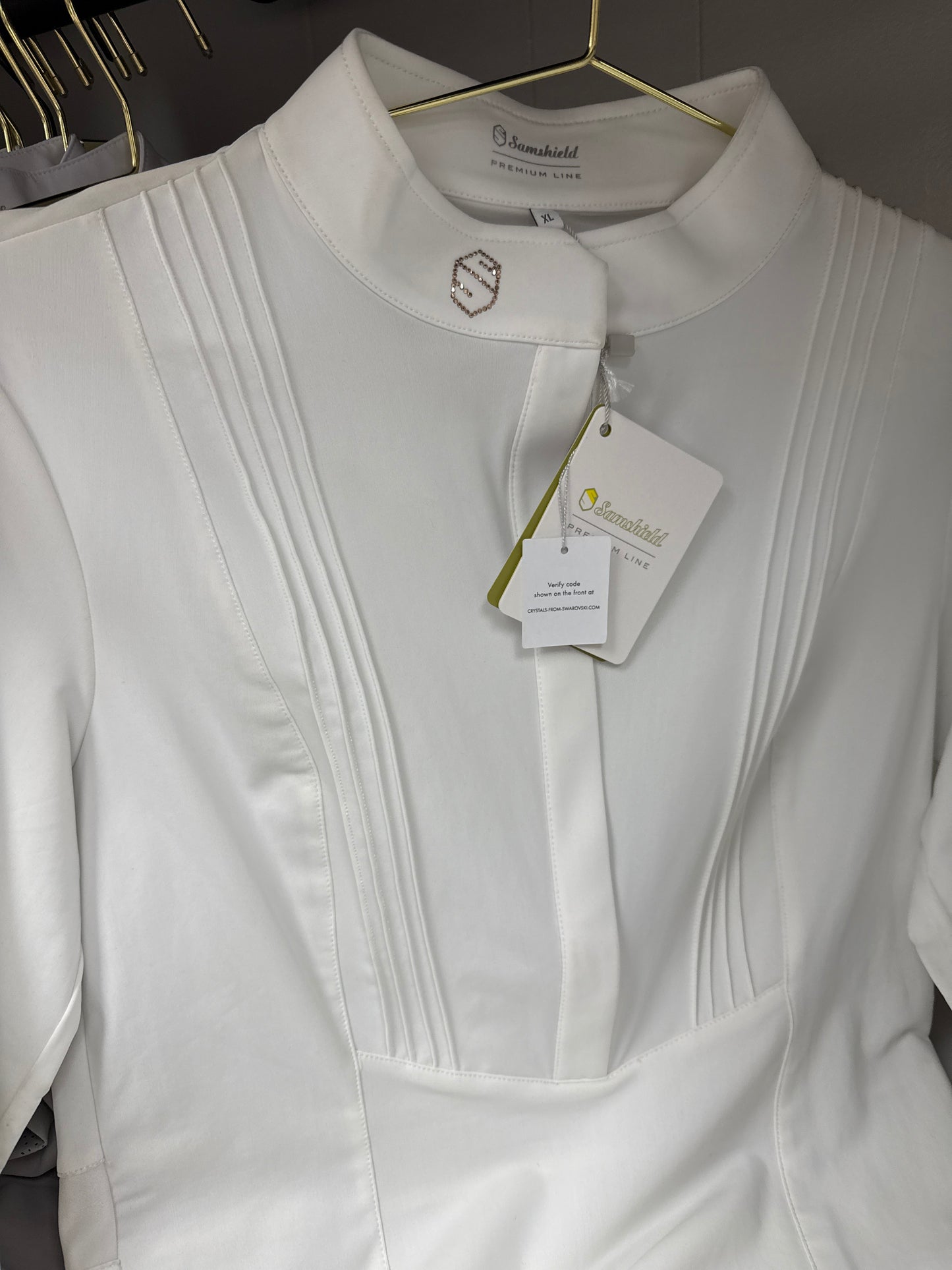 Samshield Ladies Show Shirt Hunter Friendly White Front - Long Sleeve - Georgoria Sophia Gregoria Sixtine - Black, White, Burgandy, Pistaccio , Agave, Kaki