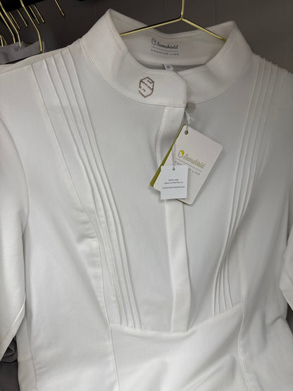 Samshield Ladies Show Shirt Hunter Friendly White Front - Long Sleeve - Georgoria Sophia Gregoria Sixtine - Black, White, Burgandy, Pistaccio , Agave, Kaki