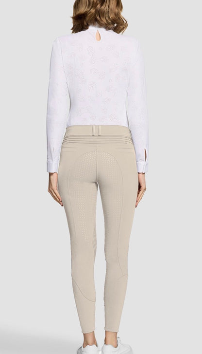 Samshield Ladies Chloe Metal Dots Mid Rise Knee Patch Breech Sand SS26