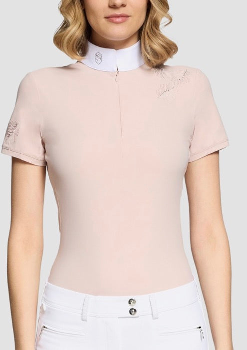 Samshield Ladies Show Shirt Short Sleeve Lea Crystal Ferna Powder Pink - SS26