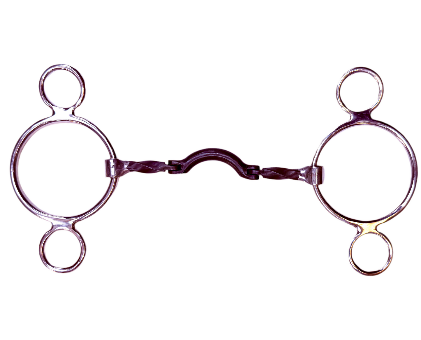 Bit Gag Nelson 2 Ring Slow Twist Low Port Hinge Avanti Italia Sweet Iron