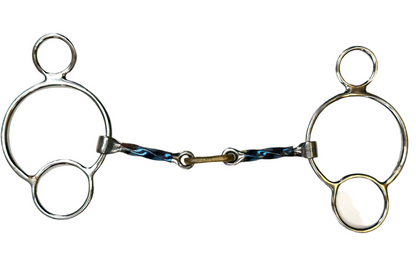 Bit Gag Nelson 1 1/2 Ring Slow Twist Dr. Bristol Copper  Avanti Italia Blue