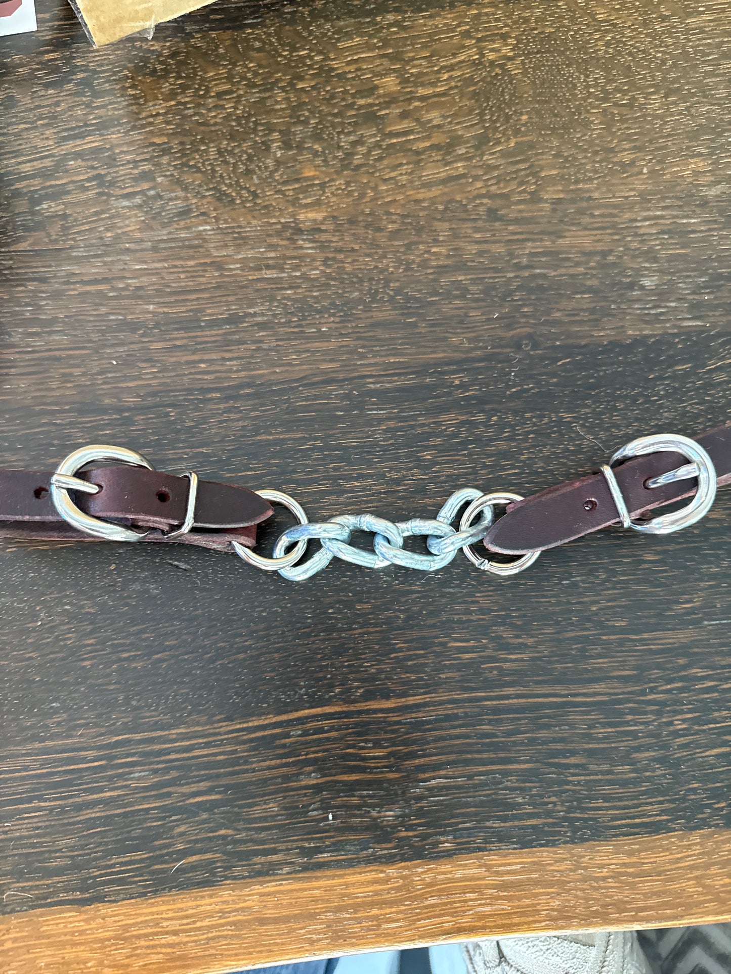 Curb Strap Leather Wide JE Chain