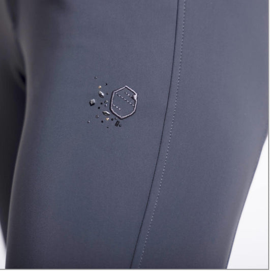Samshield Ladies Mathilde Satin Mid Rise Anthrecite Grey Breech with Swarovski Crystal Detail