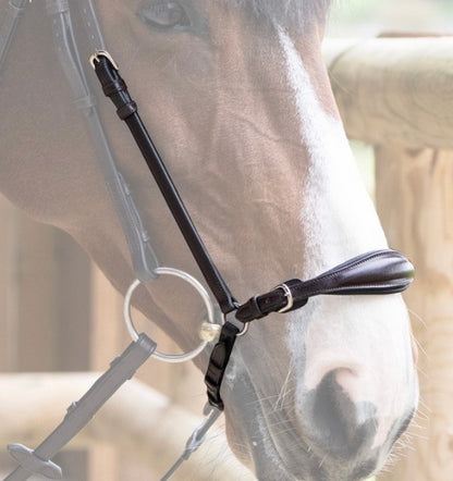 Bridle Drop Noseband Piece for Horse Bridle Italian Leather Jumpin