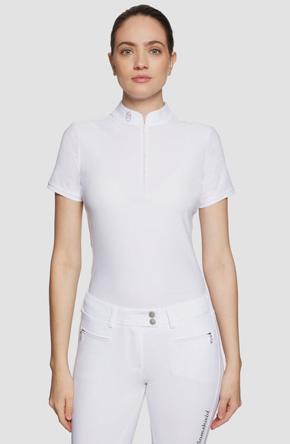Samshield Ladies Show Shirt Short Sleeve Aloise Air White Swarovski Crystal p25