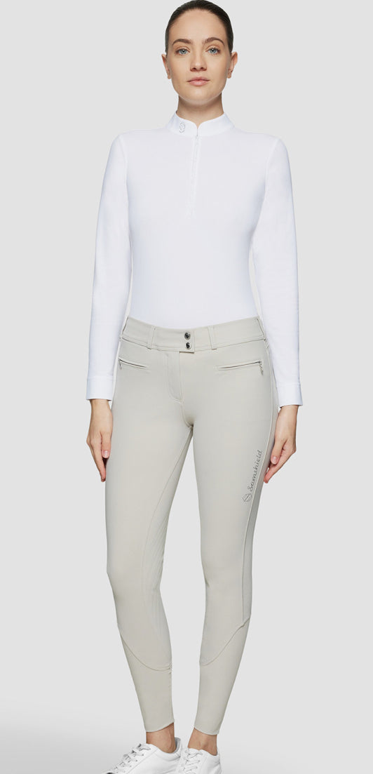 Samshield Ladies Chloe Metal Dots Mid Rise Knee Patch Breech Beige SS26