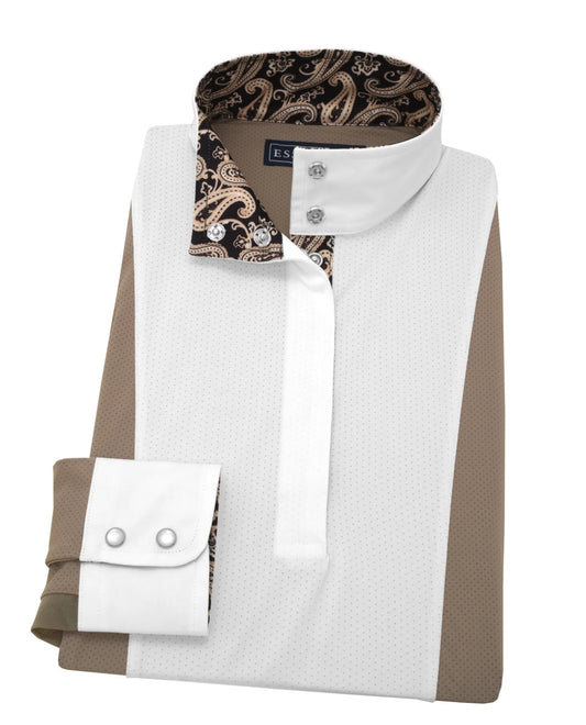 Essex Classics Paisley Ladies Tan Luna Performance Show Shirt
