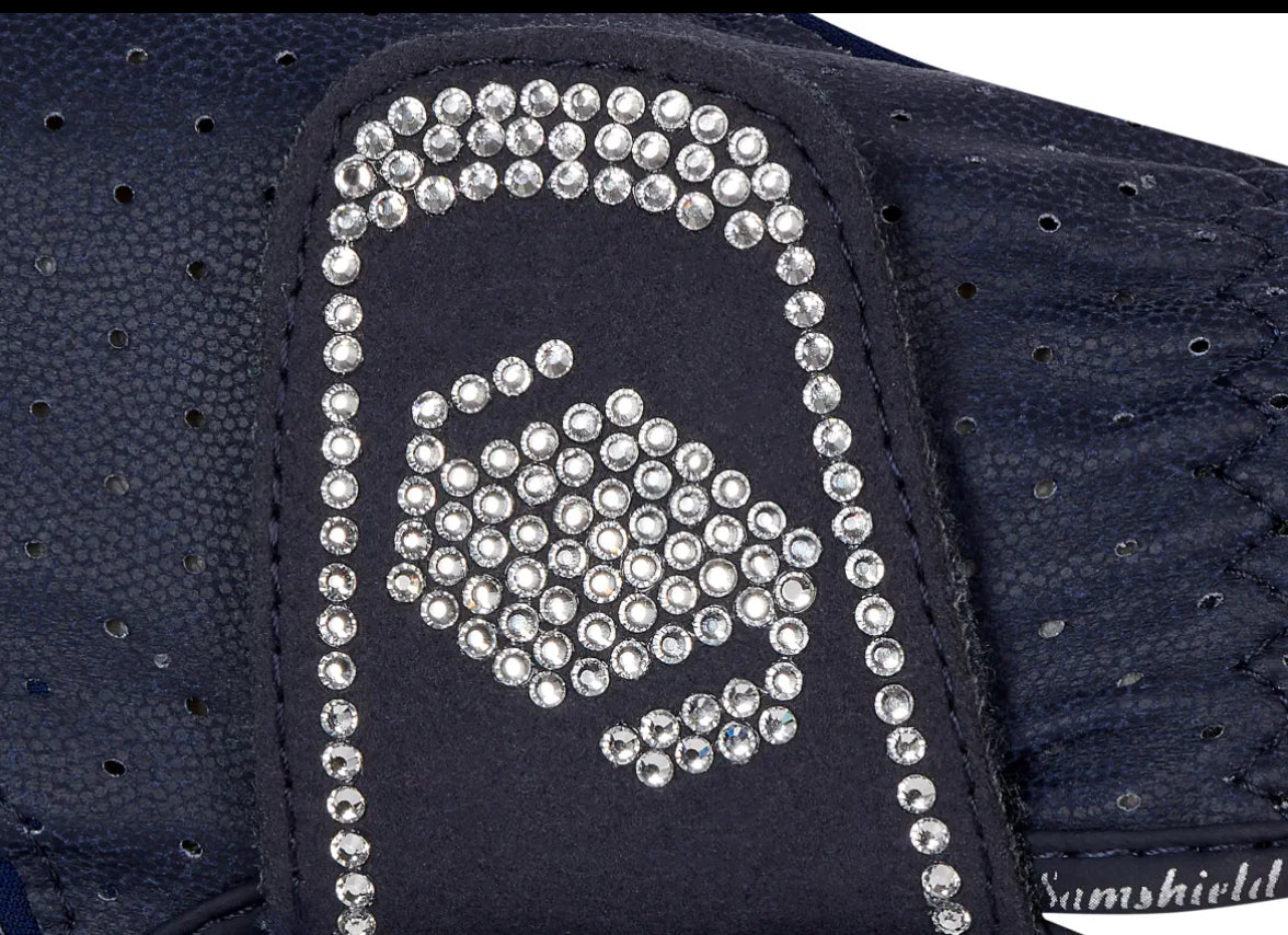 Samshield Riding Show V Skin Swarovski Jumper Riding Glove Black