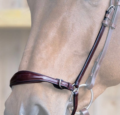 Bridle Drop Noseband Piece for Horse Bridle Italian Leather Jumpin