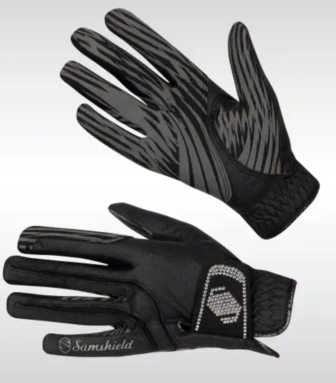 Samshield Riding Show V Skin Swarovski Jumper Riding Glove Black